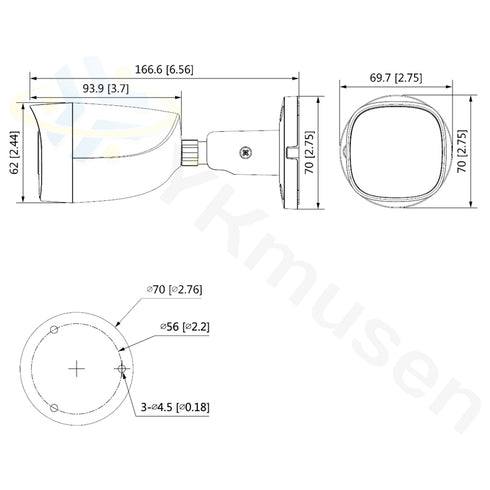 HAC-HFW1500CMN-A-POC-0280B-S2 本体寸法図